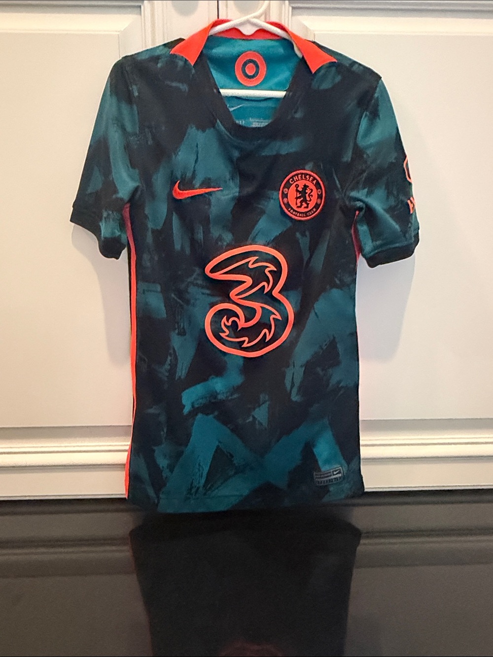 Nike Kids Chelsea Third Jersey Teal with Orange Accents